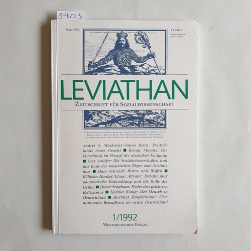 Freien Uni. Berlin (Hrsg.)  Leviathan - Zeitschrift für Sozialwissenschaft - 1/1992 