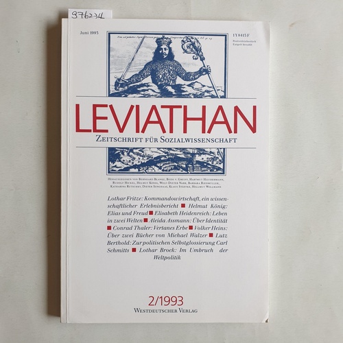 Freien Uni. Berlin (Hrsg.)  Leviathan - Zeitschrift für Sozialwissenschaft - 2/1993 