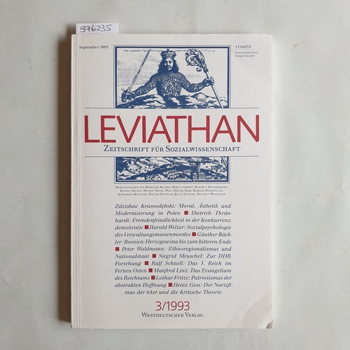 Freien Uni. Berlin (Hrsg.)  Leviathan - Zeitschrift für Sozialwissenschaft - 3/1993 