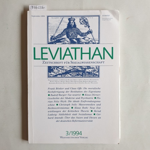 Freien Uni. Berlin (Hrsg.)  Leviathan - Zeitschrift für Sozialwissenschaft - 3/1994 