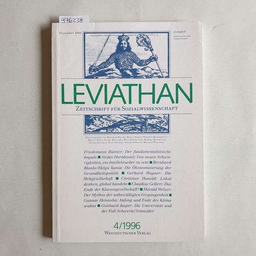 Freien Uni. Berlin (Hrsg.)  Leviathan - Zeitschrift für Sozialwissenschaft - 4/1996 