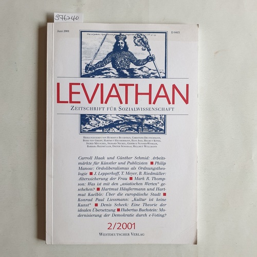 Freien Uni. Berlin (Hrsg.)  Leviathan - Zeitschrift für Sozialwissenschaft - 2/2001 