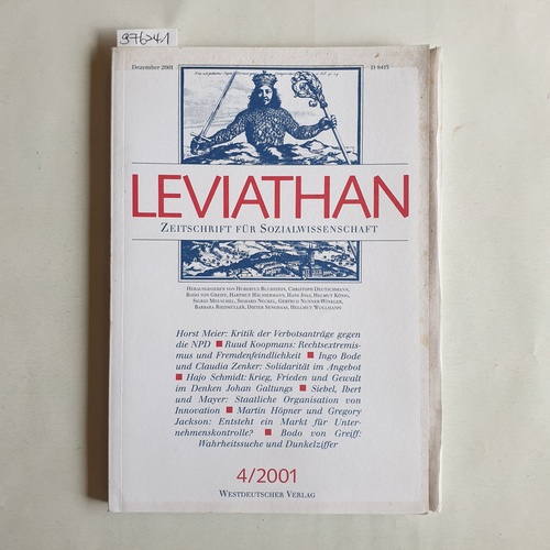 Freien Uni. Berlin (Hrsg.)  Leviathan - Zeitschrift für Sozialwissenschaft - 4/2001 