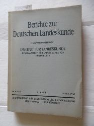 Institut fr Landeskunde, Zentralarchiv fr Landeskunde von Deutschland (Herausgeber)  Berichte zur Deutschen Landeskunde. 26. Band / 2.Heft (Mrz 1961) 