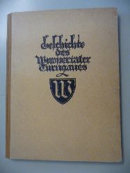 ANONYM  Geschichte des Wuppertaler Turngaues. - Im Rahmen der Geschehnisse in der Deutschen Turnerschaft von Gutsmuth ber Friedr. Ludwig Jahn bis zum Jahre 1933. 