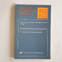 Kalverkmper, Hartwig  Deutsch als Wissenschaftssprache / 25. Konstanzer Literaturgesprch d. Buchhandels, 1985. 