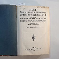 P. Rone  Berichte ber die gesamte Physiologie und experimentelle Pharmakologie (Neue Folge des Zentralblatts fr Biochemie und Biophysik). Band 31 