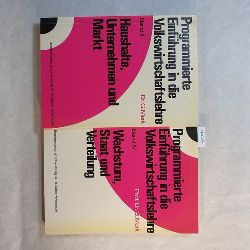 Merk, Gerhard  Programmierte Einfhrung in die Volkswirtschaftslehre (2 BCHER); Bd. 2., Haushalte, Unternehmen und Markt + Bd. 4., Wachstum, Staat und Verteilung 