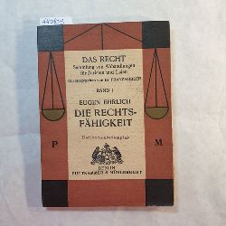 Ehrlich, Eugen  Die Rechtsfhigkeit 