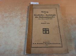 Colm, Gerhard  Beitrag zur Geschichte und Soziologie des Ruhraufstandes vom Mrz-April 1920 