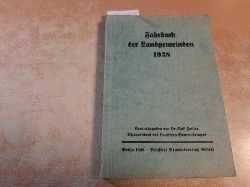 Zeitler, Ralf (Hrsg)  Jahrbuch der Landgemeinden 1938 