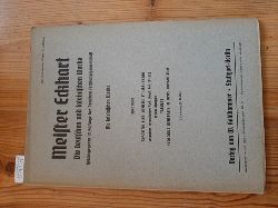 Meister Eckhart (Magistri Echardi) - Konrad Wei (Hrsg.)  Die deutschen und lateinischen Werke. Die lateinischen Werke. Erster Band. Expositio libri genesis secundum recensionem cod. ampl. Fol. 181 (E). Einleitungen - Tabulae prologus generalis in opus tripartitum. II. Lieferung. Seite 81 bis 160 