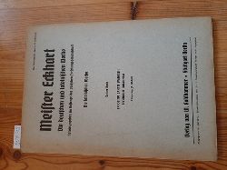 Meister Eckhart (Magistri Echardi) - Konrad Wei (Hrsg.)  Die deutschen und lateinischen Werke. Die lateinischen Werke. Dritter Band. Expositio sancti Evangeli secundum Iohannem. III. Lieferung. Seite 161 bis 240 