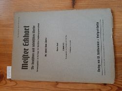 Meister Eckhart (Magistri Echardi) - Konrad Wei (Hrsg.)  Die deutschen und lateinischen Werke. Die lateinischen Werke. Vierter Band. Sermones. II. Lieferung. Seite 81 bis 160 