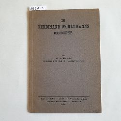 Golf, Arthur  Zu Ferdinand Wohltmanns Gedchtnis 