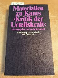 Kulenkampff Jens und Immanuel Kant  Materialien zu Kants 