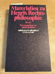 Riedel, Manfred [Hrsg.]  Materialien zu Hegels Rechtsphilosophie I 