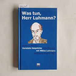 Herfried Mnkler, Dirk Baecker, Wolfgang Hagen  Was tun, Herr Luhmann? Vorletzte Gesprche mit Niklas Luhmann 