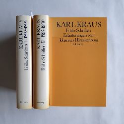 Kraus, Karl  Frhe Schriften. I. 1892-1896; II. 1897-1900; III. Erluterungen. (3 Bnde= 