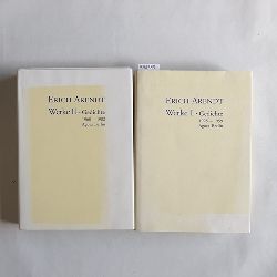 Arendt, Erich  Kritische Werkausgabe, Teil: Gedicht / Bd. 1, Gedichte 1925-1959 + Bd. 2., Gedichte 1960-1982 (2 BNDE) 