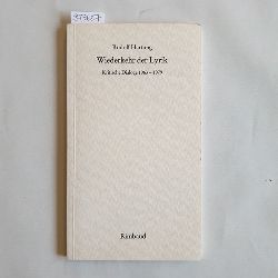 Hartung, Rudolf (Verfasser);Albers, Bernhard (Herausgeber)  Wiederkehr der Lyrik kritische Dialoge 1963 - 1979 