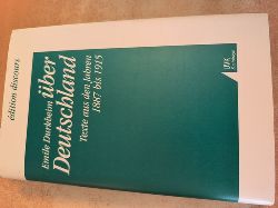 Durkheim, mile (Verfasser)  ber Deutschland Texte aus den Jahren 1887 bis 1915 