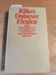 Flleborn, Ulrich und Manfred Engel [Hrsg.]  Rilkes "Duineser Elegien". Zweiter Band: Forschungsgeschichte. 