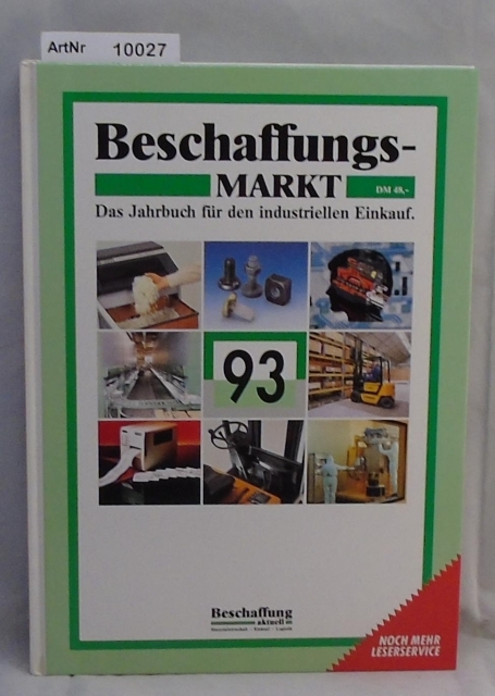 Eisenmann, Horst  Beschaffungs-MARKT 1993 - Das Jahrbuch für den industriellen Einkauf 