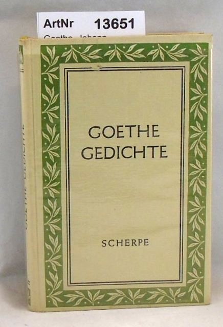 Goethe, Johann Wolfgang von  Gedichte 