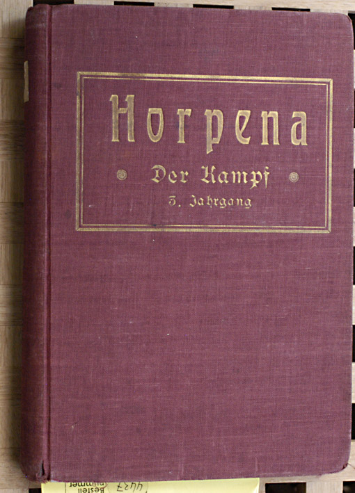   HORPENA - Der Kampf - Heft 1 -12. 1924 3. Jahrgang. 