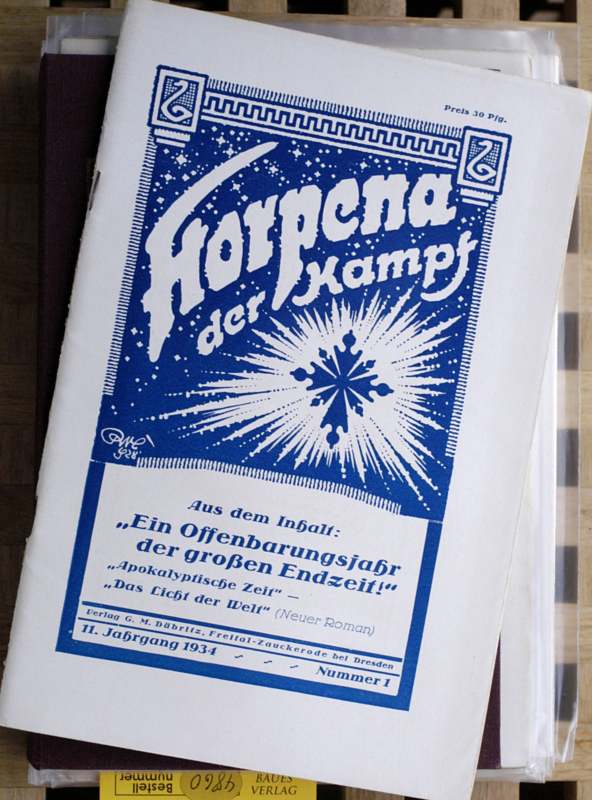   HORPENA - Der Kampf - Heft 1 -12. 1934. 11. Jahrgang. 12 Hefte. Plus Einband. 