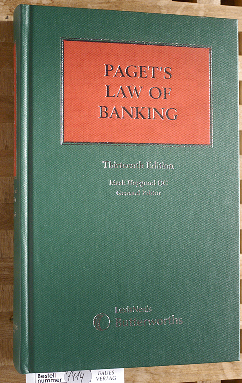 Hapgood, Mark.  Paget`s Law of Banking 