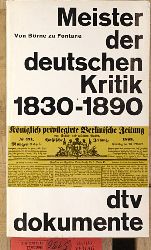 zu Fontane, Brne.  Meister der deutschen Kritik 1830-1890 