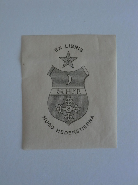 Hedenstierna, Nanny:  Exlibris Hugo Hedenstierna. Wappen 