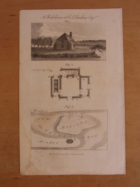   A Fish house at E. L. Lovedens Esq. Stahlstich von 1818 