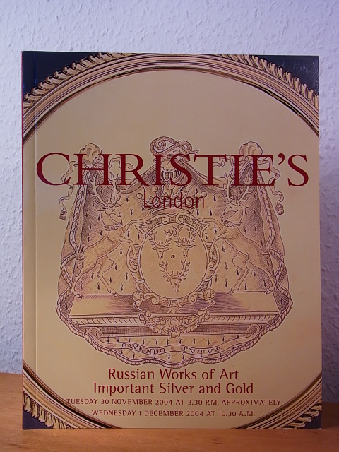 Christie`s London:  Russian Works of Art. Important Silver and Gold. The Property of Members of the Wills Family and from various Sources. Auction 30 November and 1 December 2004, Christie`s London. Sale Code: SOCIETY-6951/7131 