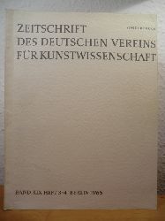Meyer, Erich:  Hermann Vischer und sein Sohn Peter Vischer der ltere. Sonderdruck der Zeitschrift des Deutschen Vereins fr Kunstwissenschaft, Band XIX, Heft 3/4, 1965 
