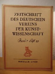 Meyer, Dr. Erich (Schriftwalter)  Zeitschrift des Deutschen Vereins fr Kunstwissenschaft. Band 7, Heft 2/3, 1940 