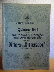 Ditters von Dittersdorf, Karl - herausgegeben von Wilhelm Altmann  Quintett Nr. I fr zwei Violinen, Bratsche und zwei Violoncelle. Edition Bisping Nr. 54 