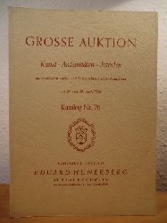 Kunstauktionshaus Eduard Hnerberg  Grosse Auktion: Kunst - Antiquitten - Juwelen aus namhaftem Adels- und Sammlerbesitz sowie Nachlssen. Auktion am 21. und 22. April 1966. Katalog Nr. 76 