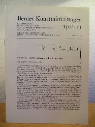 Kuthy, Dr. Sandor (Redaktor)  Berner Kunstmitteilungen. Nr. 150 / 151, Mai / Juli 1974 