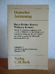 Hassemer, Dr. Winfried / Hensen, Horst-Diether / Kramer, Dr Wolfgang  Welche Manahmen empfehlen sich - auch im Hinblick auf den Wettbewerb zwischen Juristen aus den EG-Staaten - zur Verkrzung und Straffung der Juristenausbildung? Gutachten E und F fr den 58. Deutschen Juristentag (zwei Bnde) 