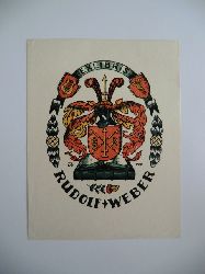 Wedemeyer, Alfred:  Exlibris fr Rudolf Weber. Heraldisches Motiv 