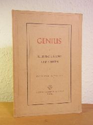 Eckert, Glsser, Gtting, Grisebach, Holzinger, Just, Martin, Reidemeister, Graf Wolff-Metternich (Hrsg.):  Genius. Rheinische Bilder und Studien. Erster Band, drittes Heft 