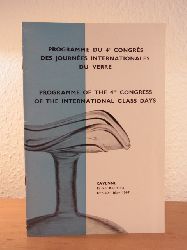 Secrtariat gnral permanent des journes internationales du verre:  Programme du 4e congrs des journes internationale du verre, Ravenne et Venise 1967 / Programme of the 4th Congress of the International Glass Days, Ravenna and Venice, 1967 