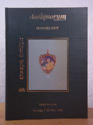 Antiquorum Auctioneers - Chairman: Osvaldo Patrizzi:  Fine Jewellery. Auction 27th May 1985 at the Furama Intercontinental Hotel, Hong Kong. Catalogue 