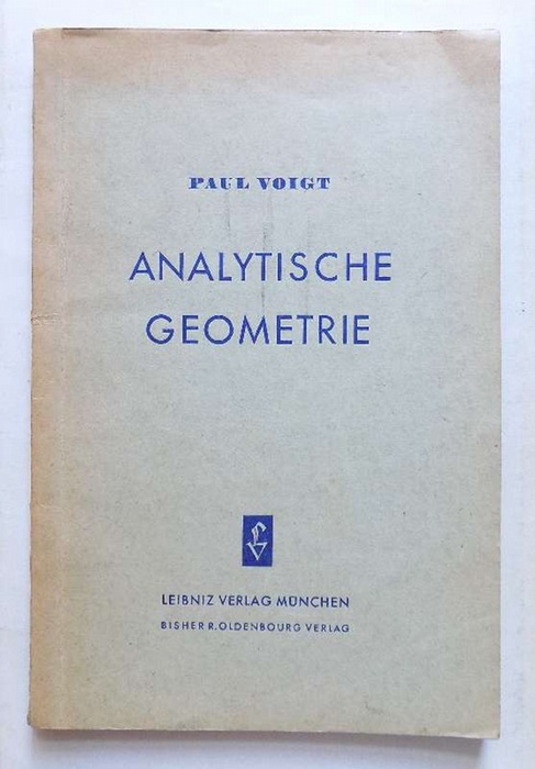 Voigt, Paul  Analytische Geometrie. 