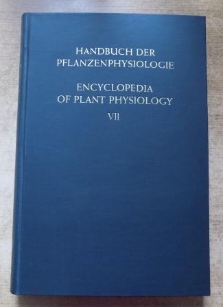 Ruhland, W.  Handbuch der Pflanzenphysiologie - Stoffwechselphysiologie der Fette und Fettähnlicher Stoffe. Deutsch - Englisch. 