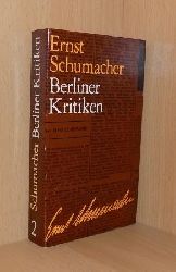 Schumacher, Ernst  Berliner Kritiken - Ein Theater-Dezennium 1964 - 1974. 