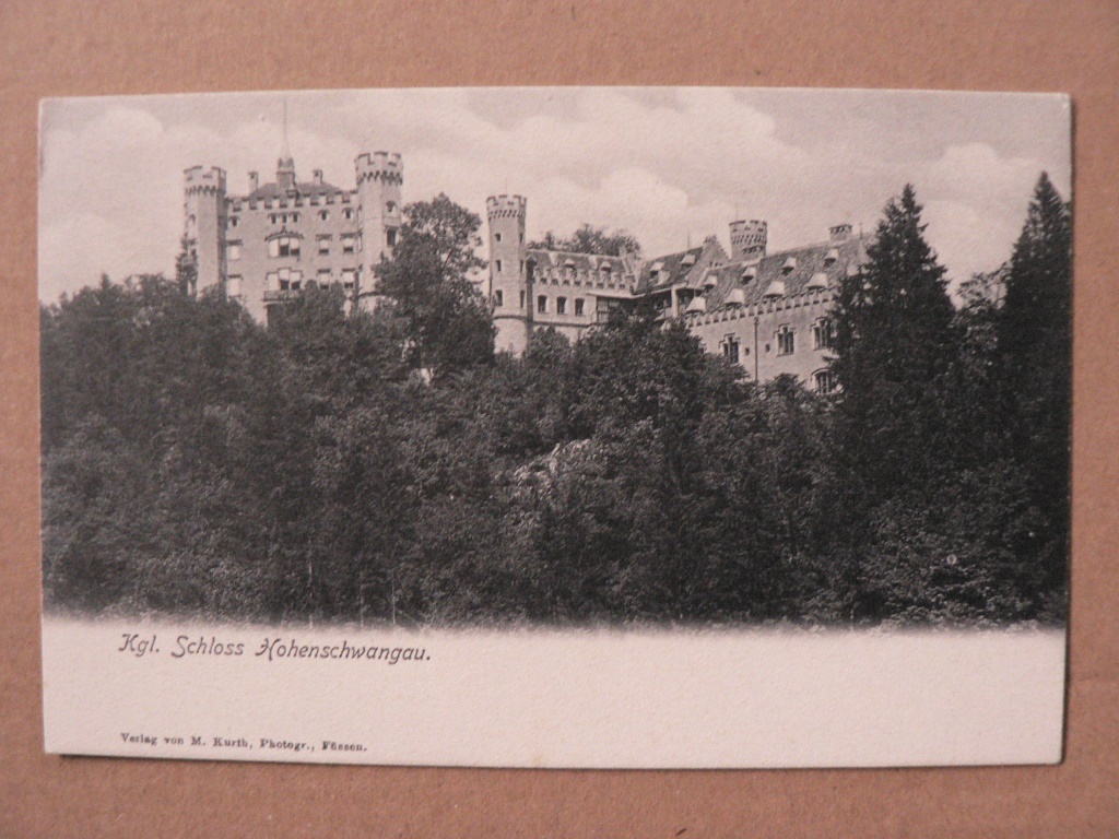   sehr alte AK s/w Königliches Schloss HOHENSCHWANGAU 
